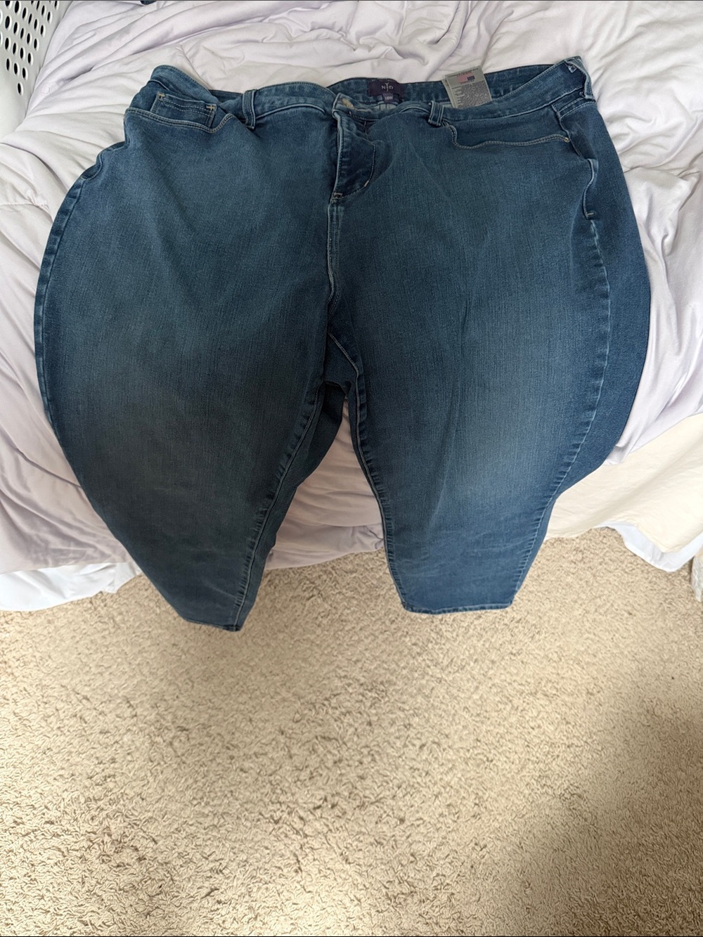 NYDJ Ira Relaxed Ankle Jeans in Faded Blue-Green sz 18W